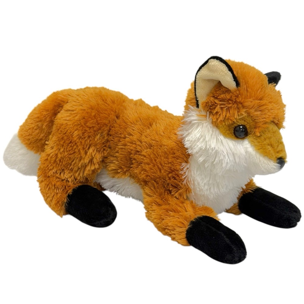 Aurora Realistic Laying Red Fox Wild Animal Plush Toy Stuffed Animal Cute! 16.5"